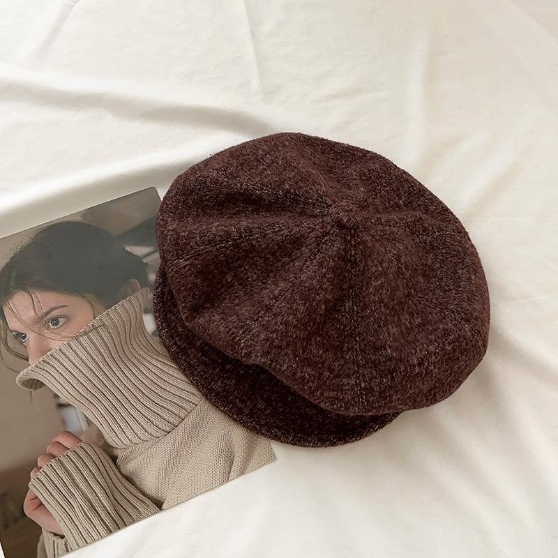 1pc Street Women Beret Hat,Mesh Polyester Embroidery Retro Literary Windproof Heat Caps,Suitable for Holiday Party Halloween
