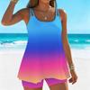 Women's Swimwear Tankini 2 Piece Swimsuit  Geometric  Pattern Print Vacation Bathing Suits