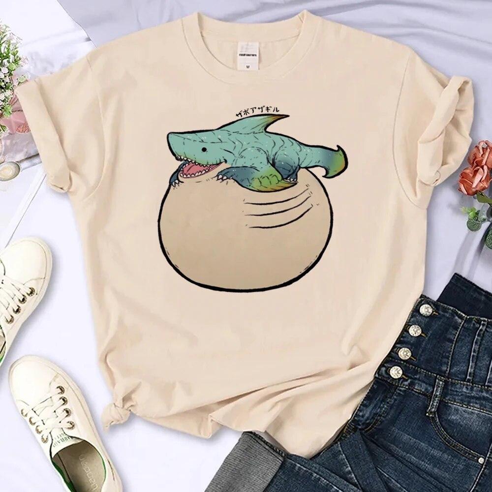 Monster Hunter t shirt women funny top female designer anime clothing Unisex