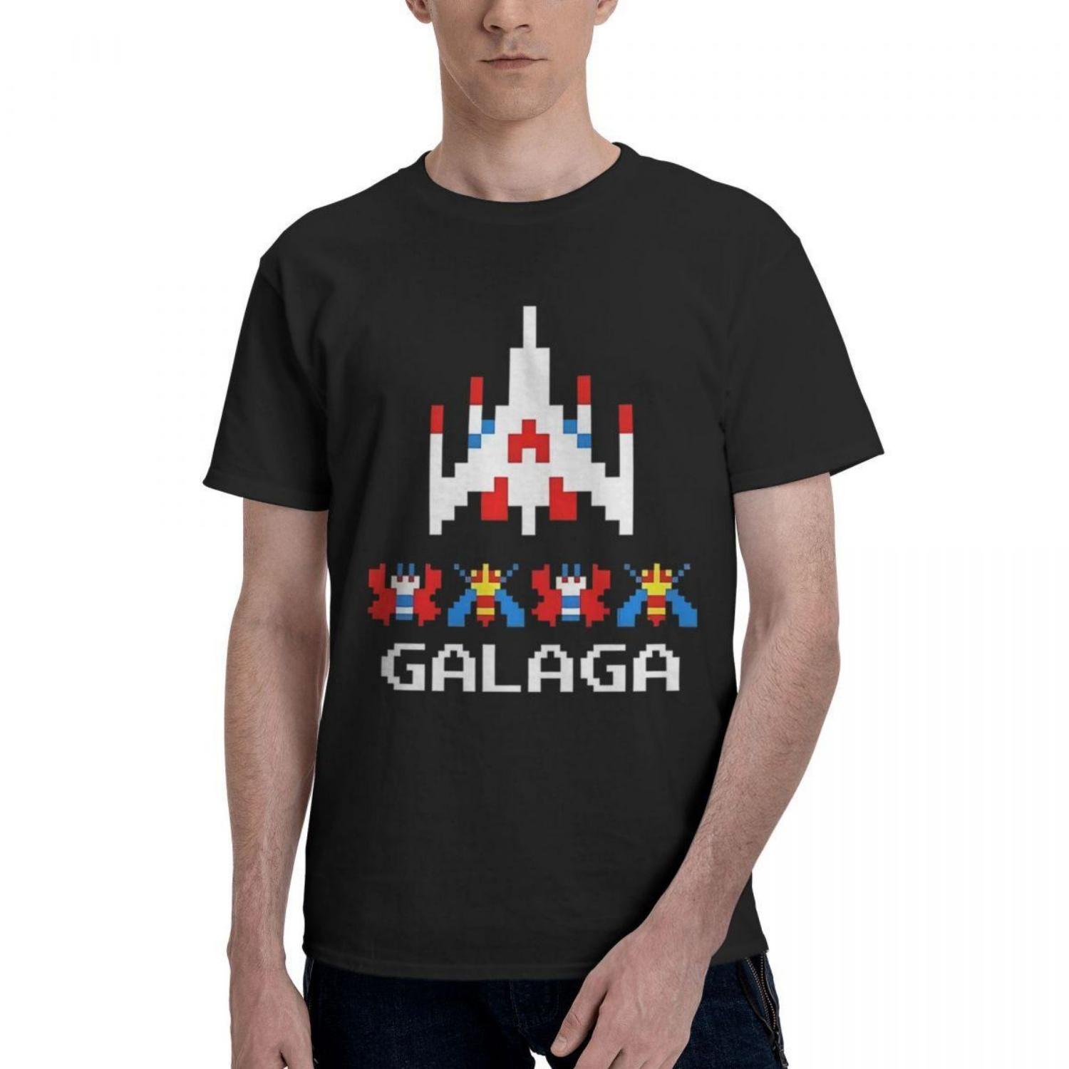 

Galaga Arcade Game 100 Cotton Casual Breathable Confortable Vintage Football Shirts 2025 Mens Tops XXXXXL чорний