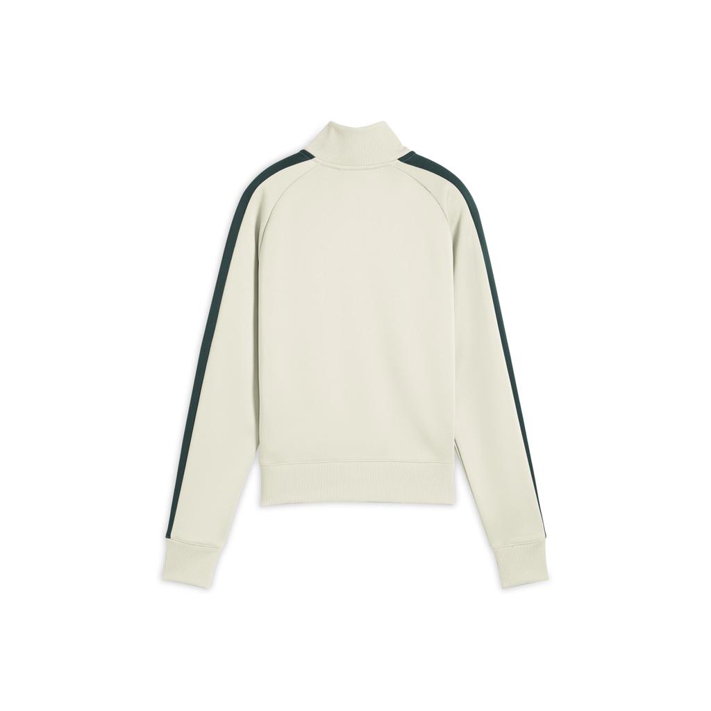 Puma T7 Always On Short Track Logo Stand Collar Zip Long Sleeve Raglan Short Double Zip Jacket Women Jacket White 631965-92