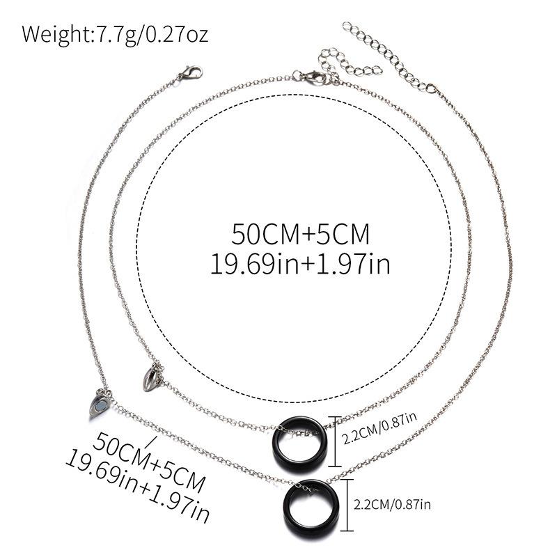 

Простое двухслойное ожерелье из неправильных кругов, легкая роскошь, нишевое, любовь, сшивание, ювелирное ожерелье, модель для пары