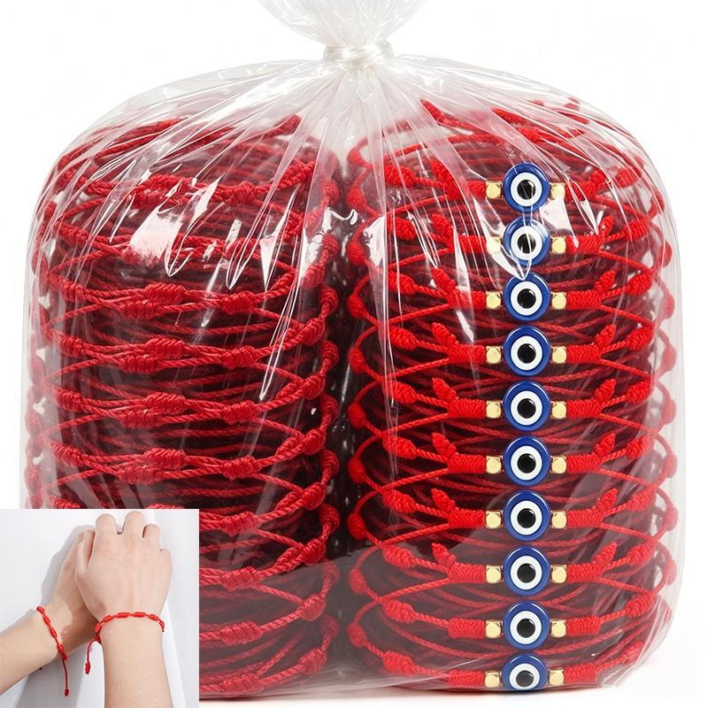 12pcs Lovers Lucky Red Black String Bracelets for Lovers Protection Amulet Friendship Braid Rope Wristband Jewelry Bracelet Gift