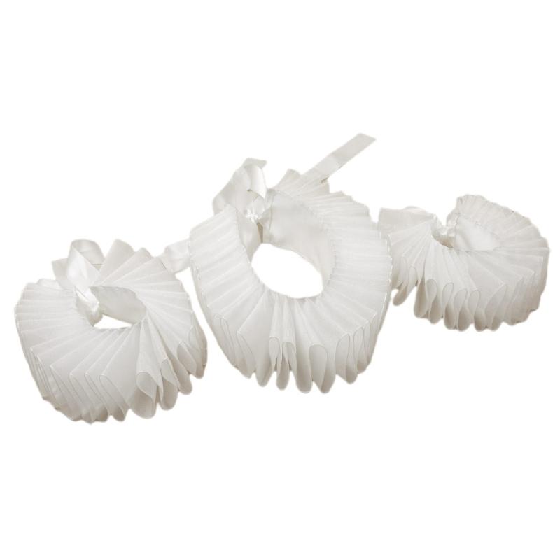 

Vintage Neck Ruff Collar Ruffled Cuff Set Renaissance Elizabethan Steampunk Cosplay Costume Halloween Party Accessories