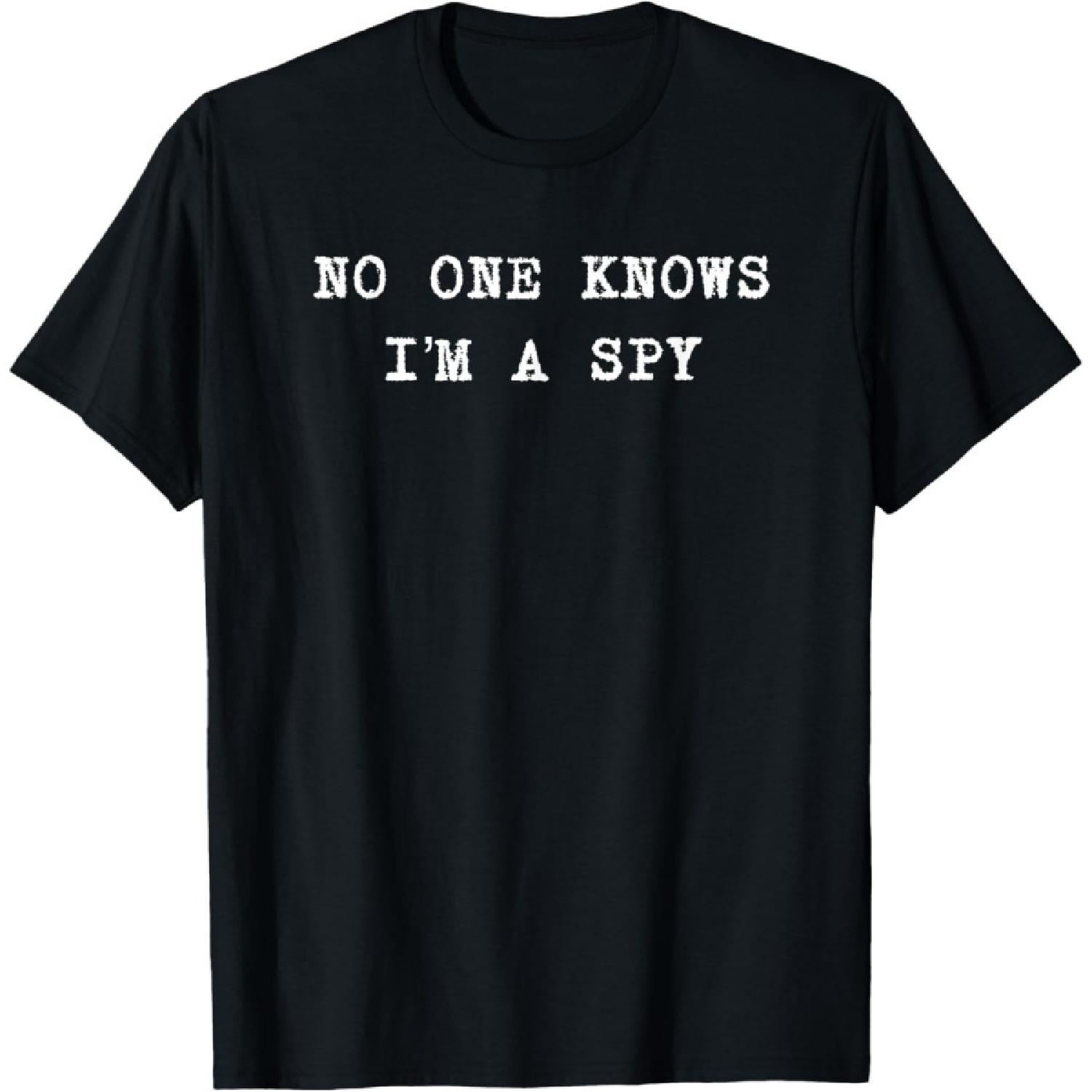 CHLSHZXD NO ONE Knows I m A SPY T-Shirt XXXXXL чёрный