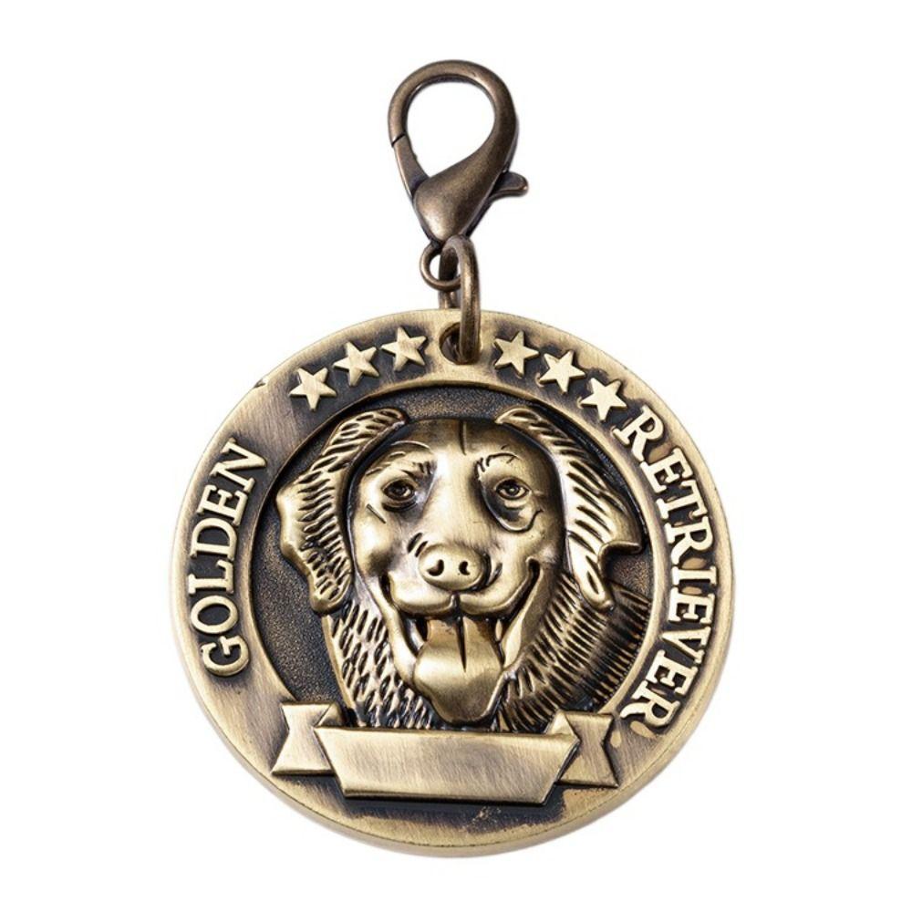 Pet Supplies Dog Tag 3D Embossed Nameplate Anti-lost Stainless Steel Pet Metal ID Card