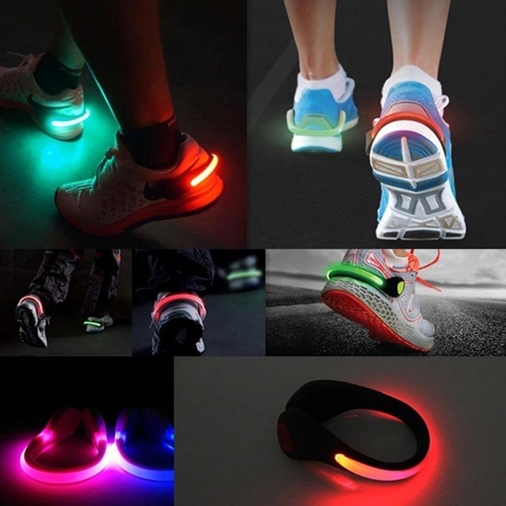 Corsa Ciclismo Camminata Sport LED Clip Scarpe Sicurezza Luce di Avvertimento Notturno Lampada