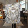 1Pc owl Print Flannel Blanket, High quality Comfortable for All Seasons, Home Decor, Warmth and Comfort, Perfect for Christmas Gifts W67