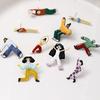 Dangle Earring Cartoon Girls Earrings Zinc Zinc Alloy Cute Earring Elegant Enamel Stud Earrings  Vacation