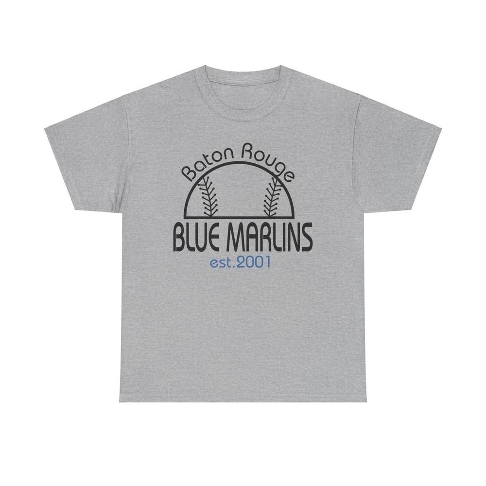 

Baton Rouge Blue Marlins Louisiana Nostalgic Baseball 2001 T-shirt 4XL