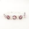 Rare Rhodolite Gemstone 925 Sterling Silver Jewelry June Birthstone Bracelet 9" RB-7-18
