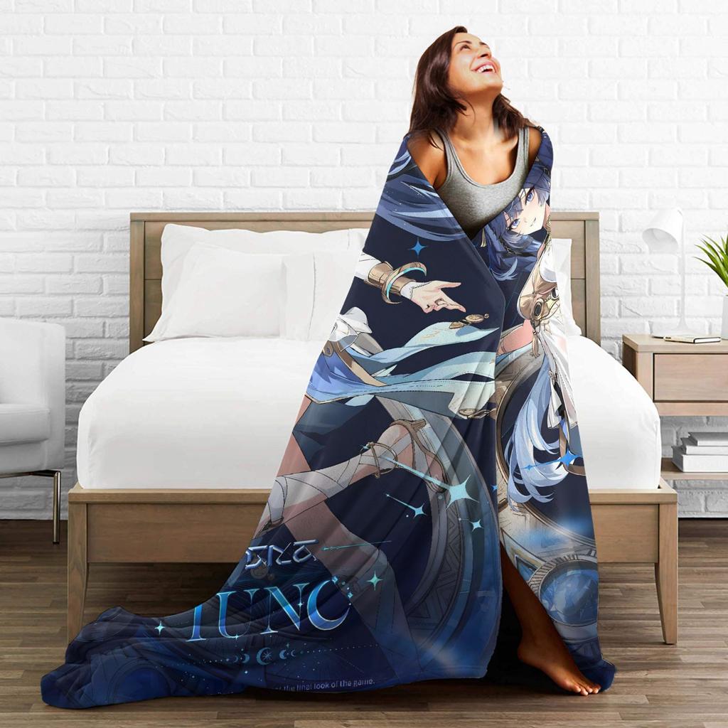 Iuno Wuthering Waves Game Blanket Quality Soft Warm  Throw Blanket Autumn Picnic Couch Bed Fashion Bedspread