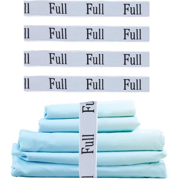 4 шт. Резинки-органайзеры для простыней, Ленточки-органайзеры и этикетки для хранения в шкафу, Эластичные фиксаторы для простыней, Организация шкафа для складной кровати Full