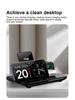 Wireless 4-in-1 Fast Charging Station: Auto Lifting, Folding Design for Phones, Watches, Earbuds, Desk Clock, and Lamp