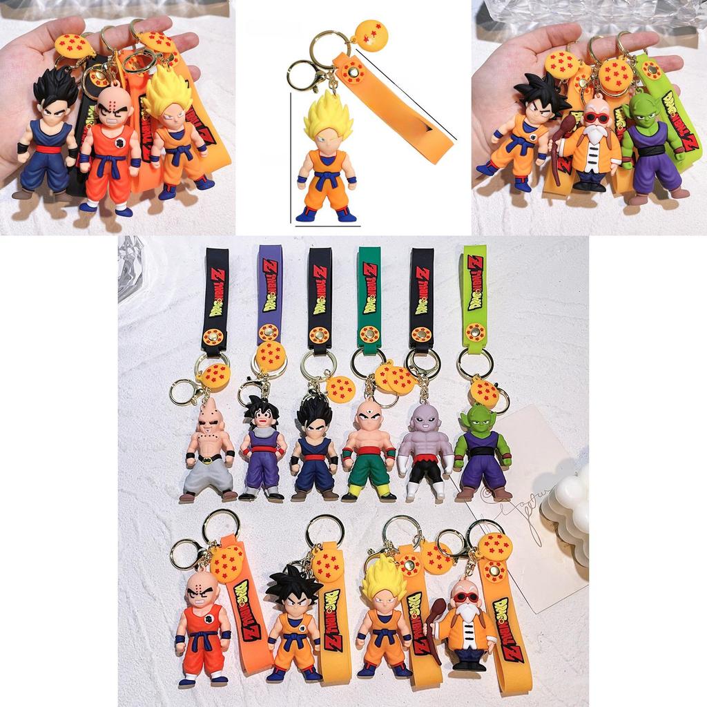 Adorable Dragon Ball Keychain Anime Car Bag Charm Silicone Birthday Gift