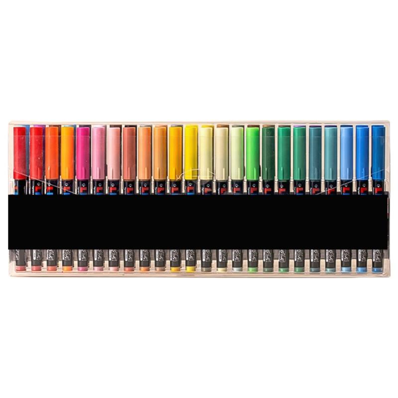 Liquid Acrylic Marker 12/24/36/48 Color Acrylic Paint Pen Brush Tip for Painting on Paper Wood Glass Fabric Metal Stone