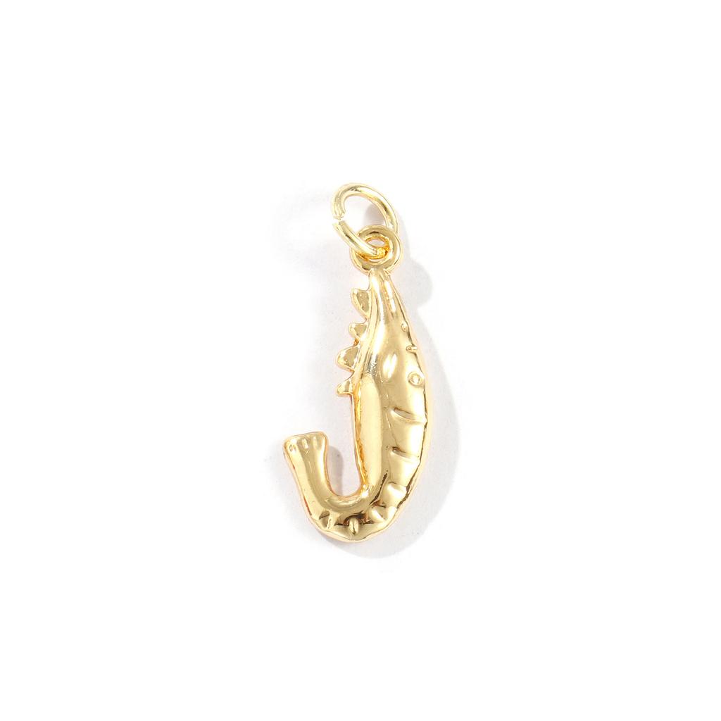 2 PCs Brass Charms 18K Gold Plated Conch Shrimp Ocean Pendants For DIY Necklace Bracelet Jewelry Making Findings