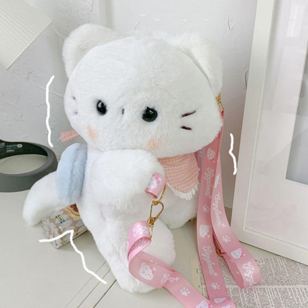 Plush Toy Children's School Bag JK Lolita Animal Shoulder Bag Cute Plush Doll Crossbody Bag  Girls