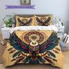 Vintage eagle Pattern Bedding Home Decoration Birthday Gift (1 * duvet cover + 2 * pillowcase, without core)