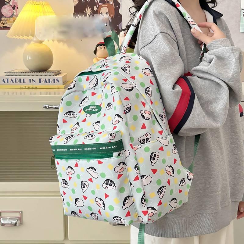 Crayon Chan Shin Cartoon Anime Printed Nylon Backpack Cute And Children Casual