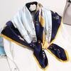 100% Natural Silk Square Scarf for Women Print Bufanda Mujer Real Silk Headscarf Large Pure Silk Bandana Foulard Femme 88x88cm