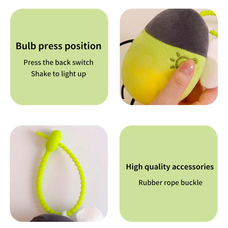 Kreskówkowe Śliczne Świecące Pluszowe Zabawki Świetliki Śliczny Wisiorek Dziewczęce Serce Dekoracja Domu Boże Narodzenie Piękno Delikatność Torba Brelok Prezent Urodzinowy