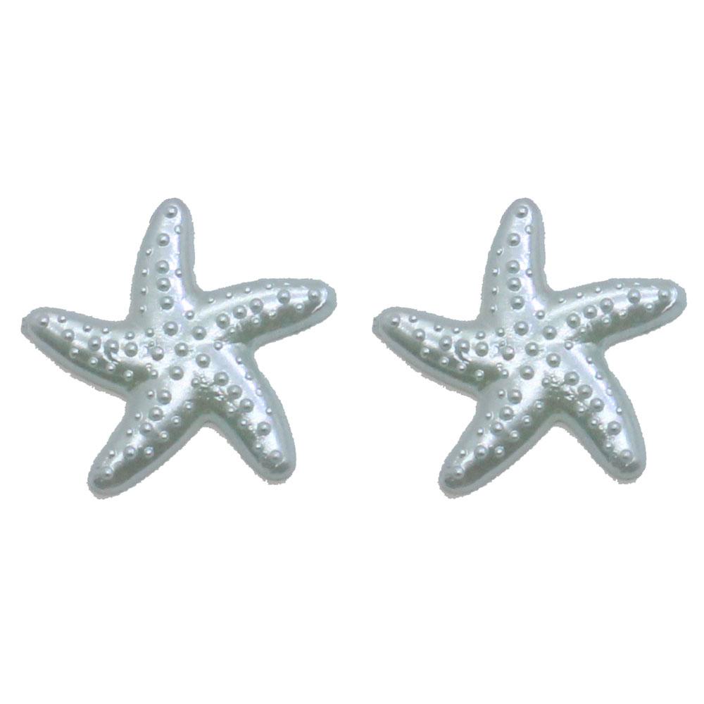 1000Pcs Pearl Color Plastic Starfish Flat Back Cabochon Scrapbooking DIY Embellishments Slime Charm Jewelry Hairpin Craft Decor