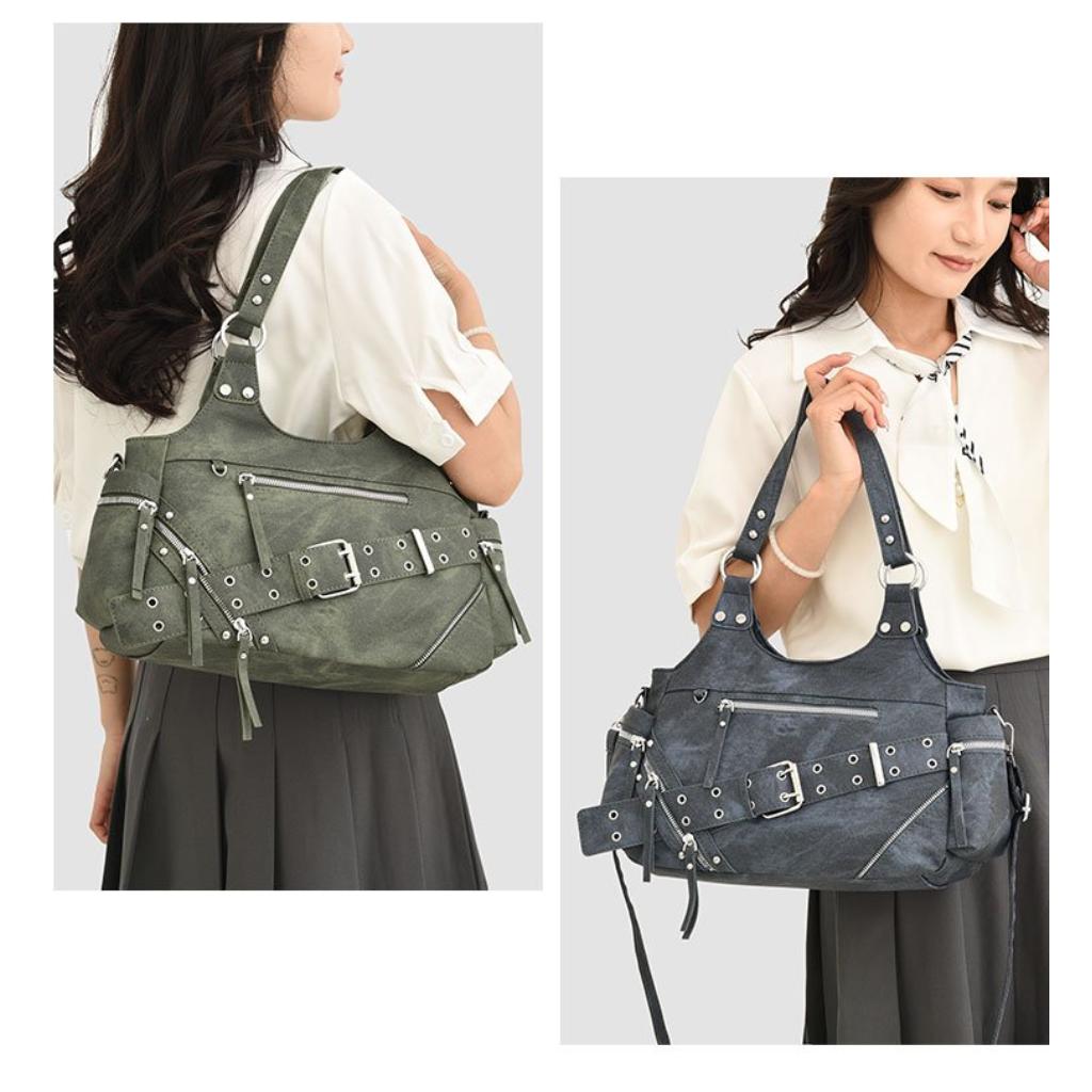 Handbag Women PU Multi Pocket Adjustable Strap Office Daily