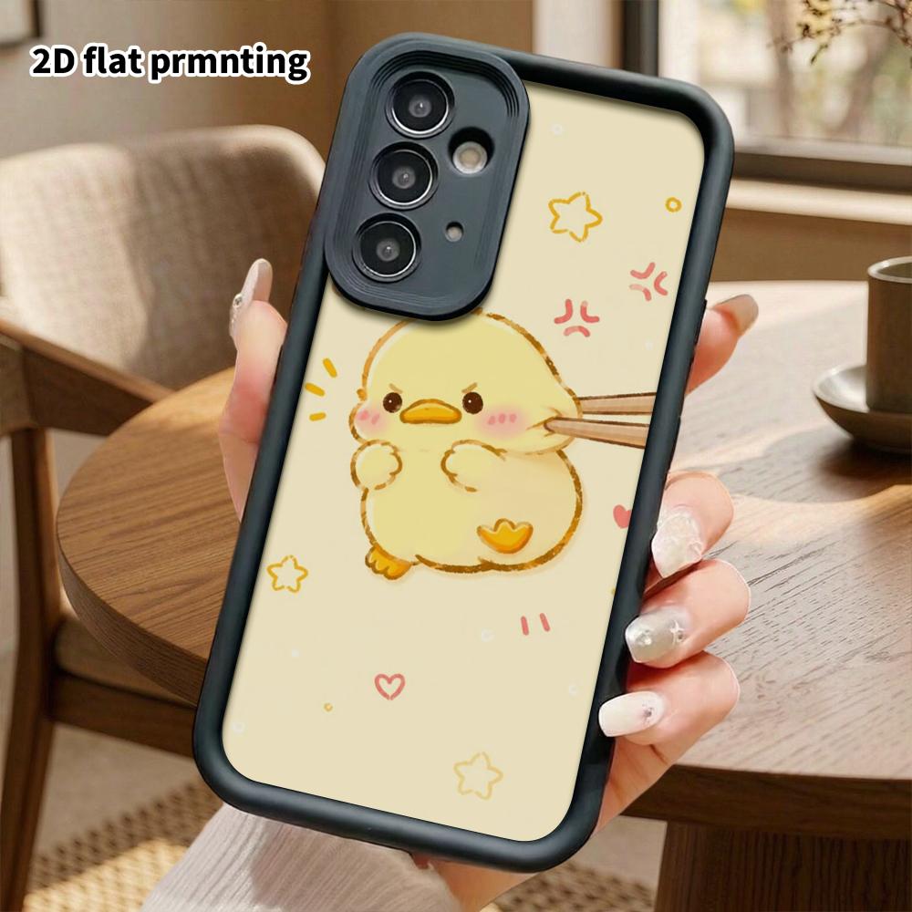 Phone Case: 2D Flat Samsung Galaxy A34 A35 M05 M06 S20 S22 S21 FE Plus 5G Protective Case, Hand-painted Little Yellow Duck, Perfect Holiday Gift for C