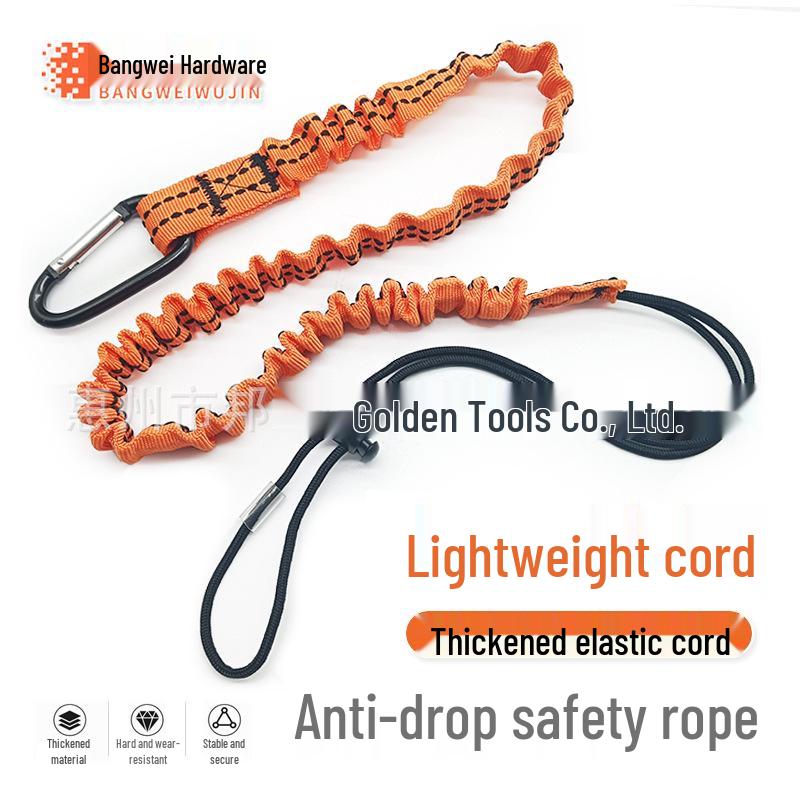 Retractable Elastic Tool Safety Lanyard for High-Altitude Operations