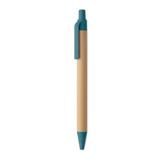 MidOcean Itea Colour Push Button Bamboo & Wheat Straw Ballpoint Pen