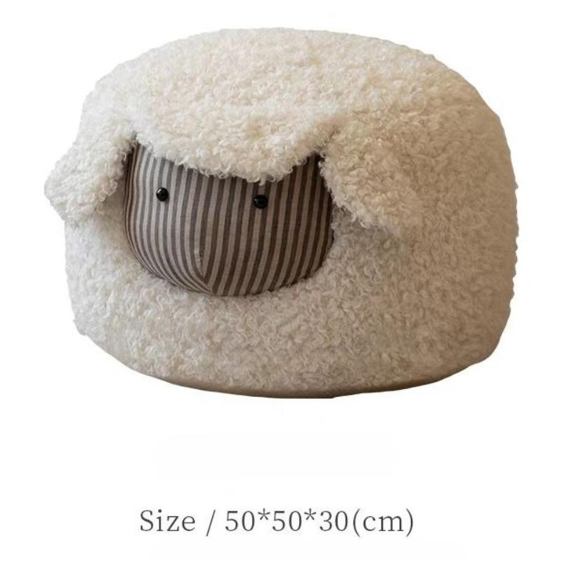 Living Room Ottomans Mobile Stools Bedroom Luxury Portable Animals Footstool Household Multifunctional Shoe Changing Stool бежевый 20890₽