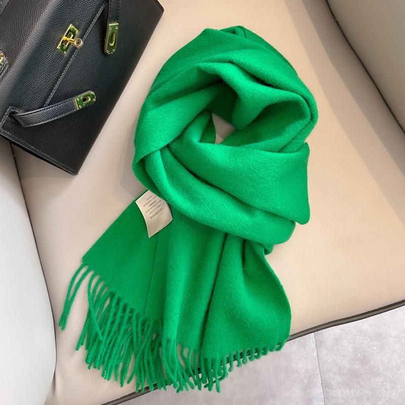 Winter 31 Solid Color  Wool Scarf Men'S And Women'S Shawl Wraps Universal Scarves Warm And Cold Proof  Scarf