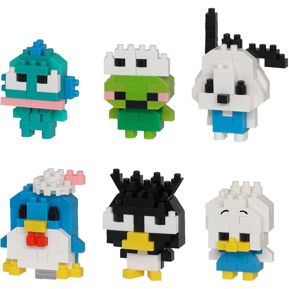 Kawada Nano Block Mini Nano Sanrio Characters Vol.2 Box Set 6 Pieces Collectible Building Toys