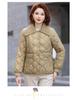 Petite Stylish Cotton Jacket for Middle-Aged Women, Autumn/Winter Short Coat, Warm Lightweight Outerwear for Elderly Women