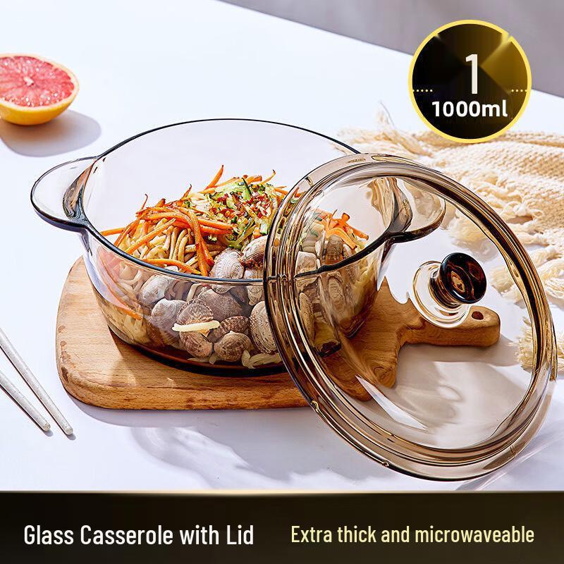 Korean Style Glass Noodle Bowl with Lid