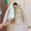 Winter New Short Loose Versatile Cotton Clothes Women's Warm Small Hooded Warm Velvet Cotton-padded Clothes