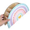 Wooden Rainbow Pencil Holder 5 Slots Decorative Pen Holder  Graduation Season
