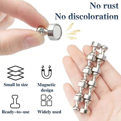 10 PCs DIY Magnet Hook Portable Steel Magnet Push Pin New Magnetic Pushpins  Refrigerator Whiteboard