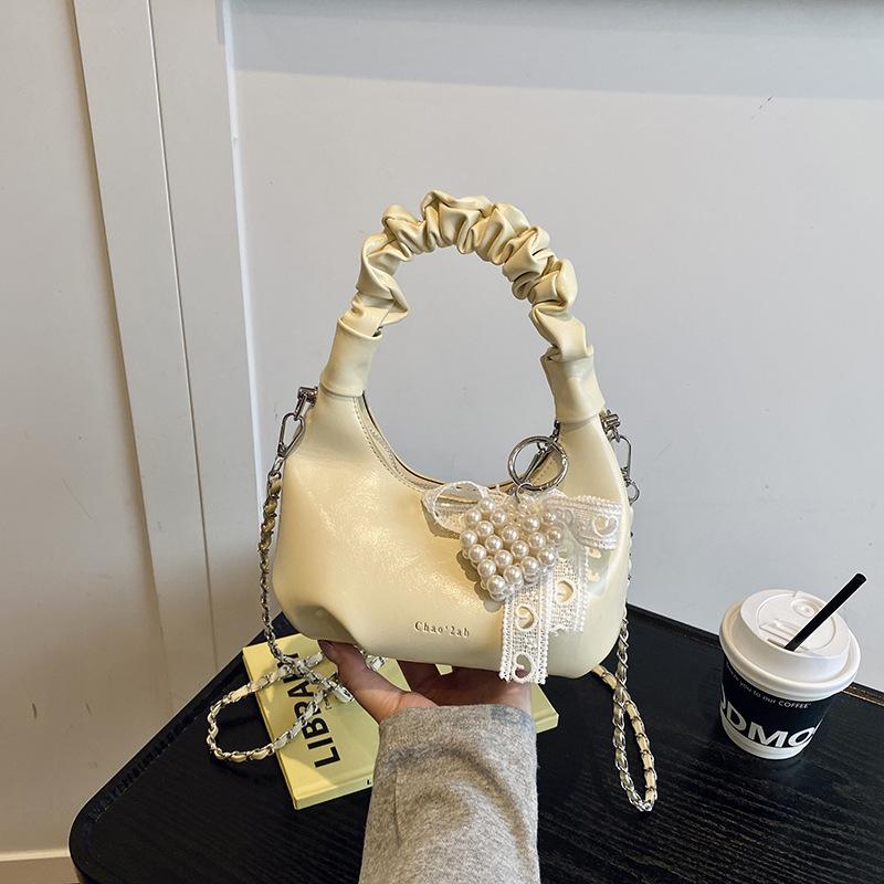 Folded Portable Small Bag Women's Summer New Dumpling Bag Versatile Chain Commuter Shoulder Messenger Bag