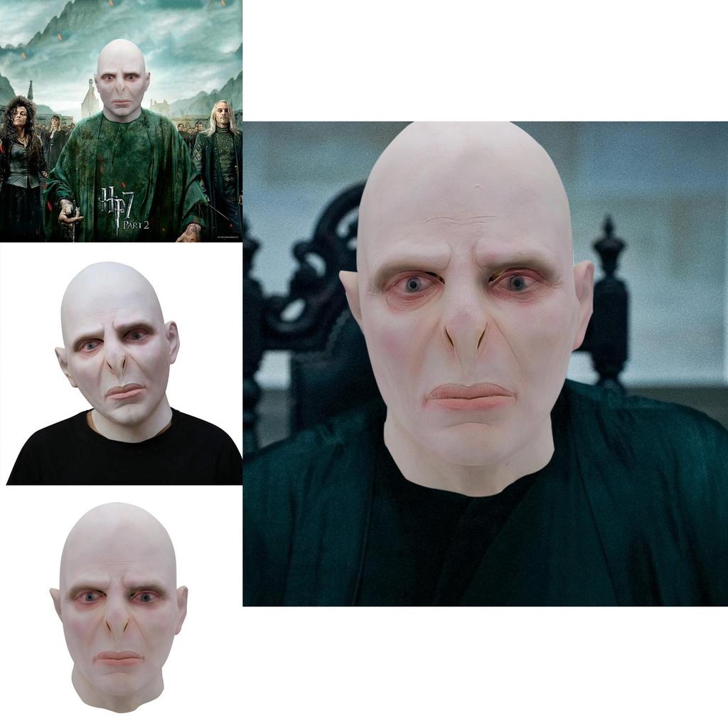 Realistic Harry Potter Lord Voldemort Mask High Quality Cosplay Headgear