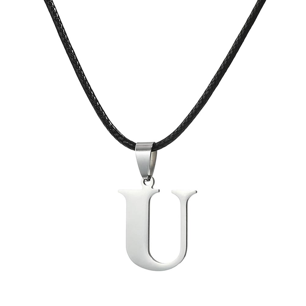 Nowy Naszyjnik ze Stali Nierdzewnej z Inicjałem Alfabetu A-Z 26 Angielskich Liter Naszyjnik Dla Mężczyzn Kobiet Personalizowane Prezenty Biżuteryjne