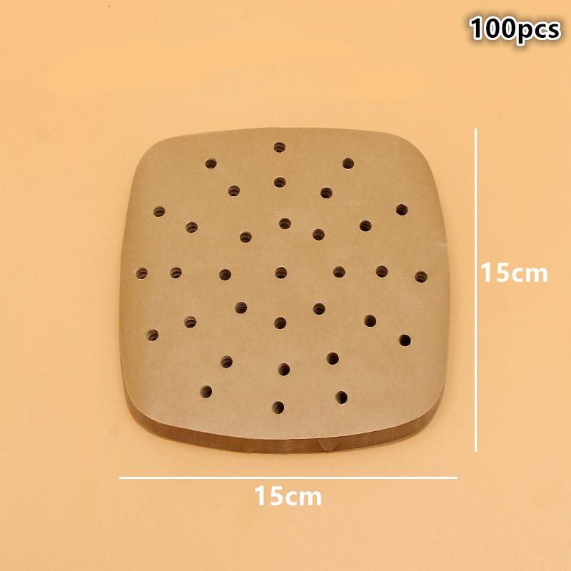 Square Air Fryer Paper Disposable Air Fryer Parchment Paper Liners Non-Stick Steamer Liners For Oven Microwave Steaming Basket