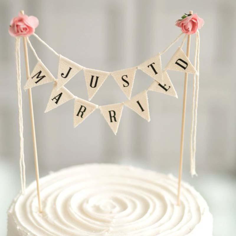 Birthday Cake Flag Topper Baking Decor Happy Party Birthday Decor With Letter Creative Cloth Birthday Flags DIY Cake Decor