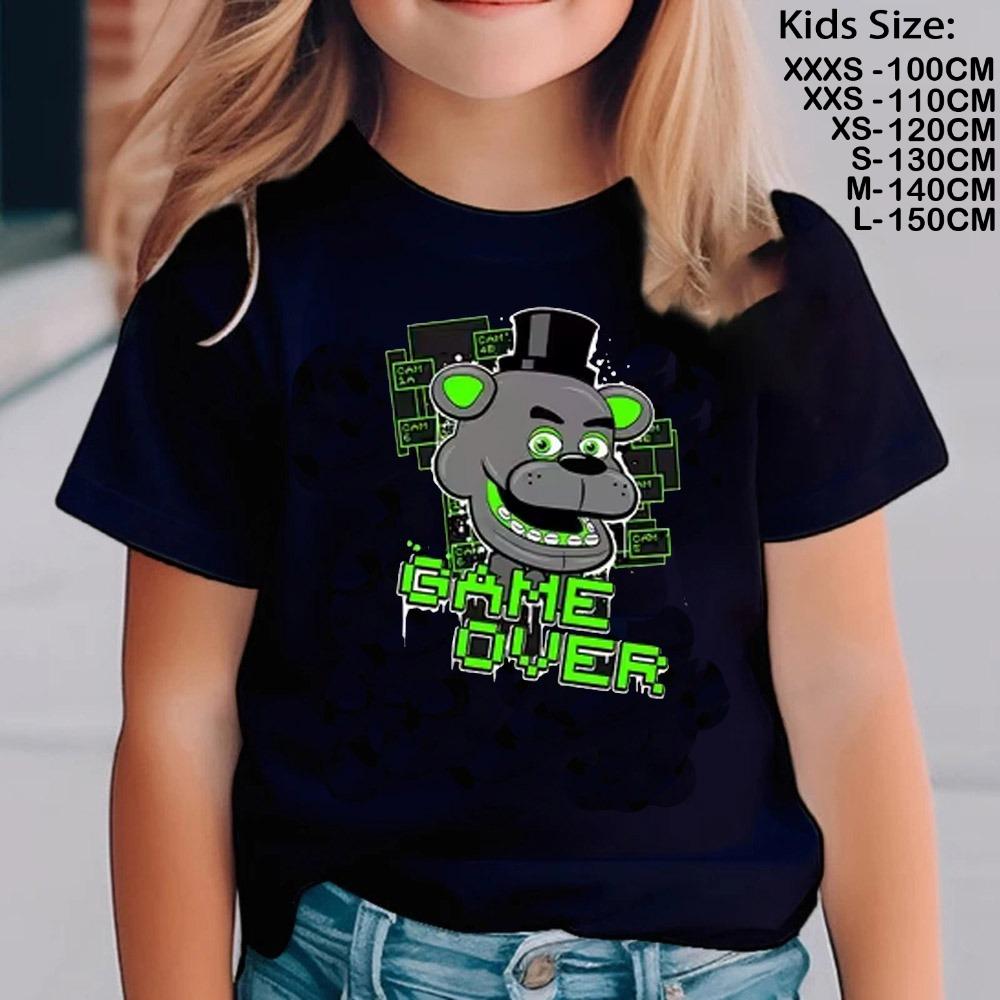 Five Nights Kinder T-Shirt At Freddys Kinder Vintage T-Shirts Kurzarm Rundhals T-Shirt Reine Baumwolle Kleidung