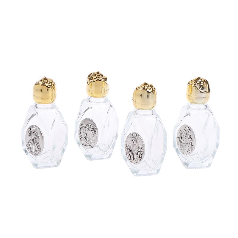 1 Stück tragbare katholische Weihwasserflasche Goldene christliche Jungfrau Skulptur Flasche Weihwasserflasche zur Aufbewahrung von Weihwasser