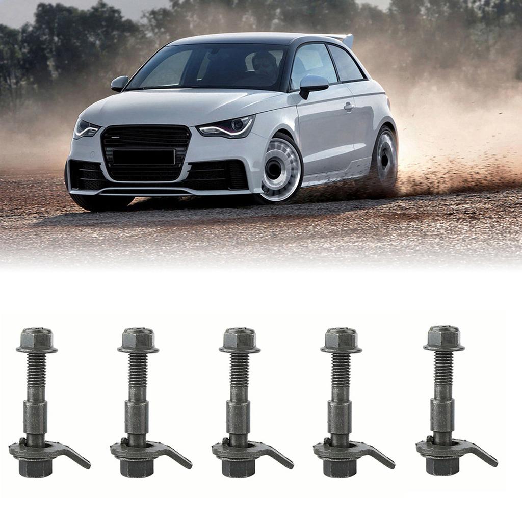 5pcs 12mm Vehicles Steel Four Wheel Alignment Adjustable Camber Kit Cam Bolt Army Green