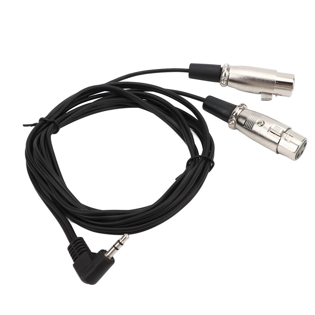 Dual Female XLR auf rechtwinkliges 3,5mm Y-Splitter-Kabel Hohe Übertragungsrate Tragbares o-Kabel