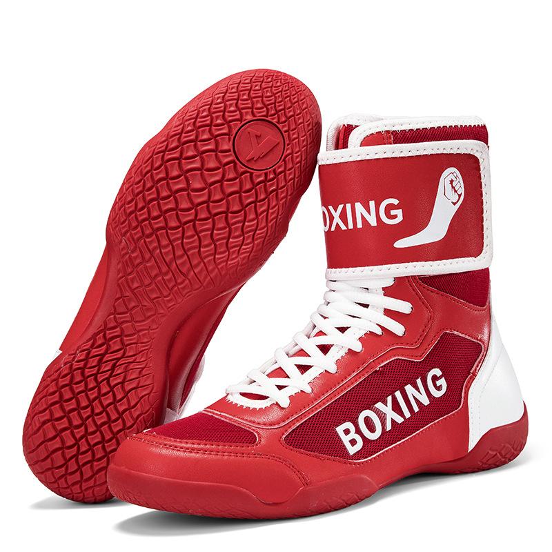

New men s boxing shoes men s high-top sanda shoes high-top fighting training shoes wrestling shoes fall boots wear-resistant boxing shoes women 47