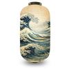 Japanese Style Ukiyo-e Traditional Sea Wave Printed Lantern Hanging Cloth Lantern Izakaya Restaurant Cuisine Wedding Party Decor